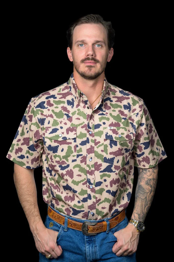 Camo Short Sleeve Snap by Ferrell