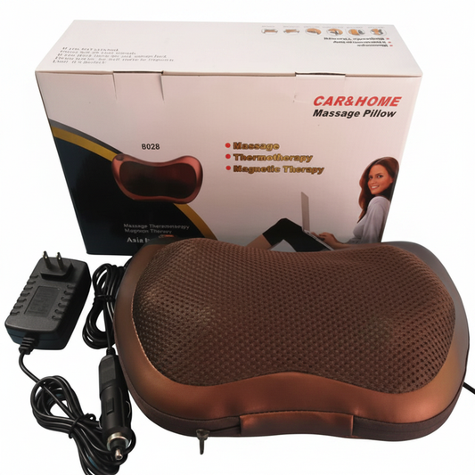 Car and Home shiatsu massage pillow brown on white background
