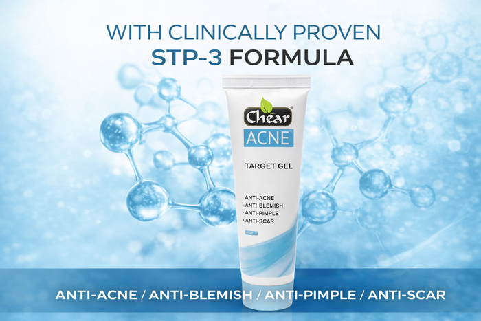 Chear Acne Target Gel 50ml | Salicylic Acid Spot Treatment with Aloe Vera, Neem & Lemon | Fast-Acting Acne & Blemish Gel UK