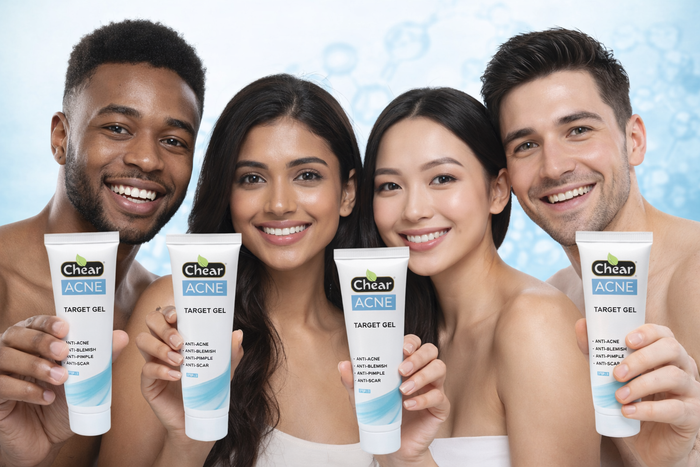 Chear Acne Target Gel 50ml | Salicylic Acid Spot Treatment with Aloe Vera, Neem & Lemon | Fast-Acting Acne & Blemish Gel UK