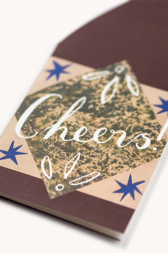 Cheers Bottle Shaped Card