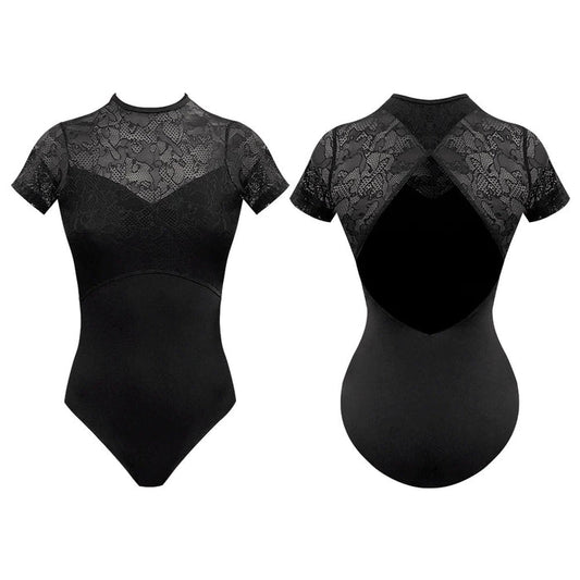 Children's Marilyn Cap Sleeve Lace Leotard