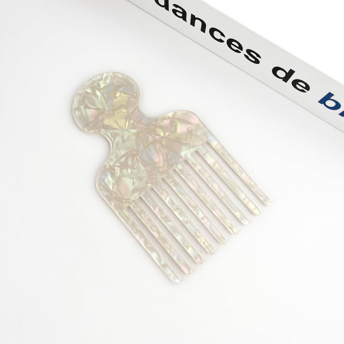Classic Colored Acetate Comb: Light Coffee Blue