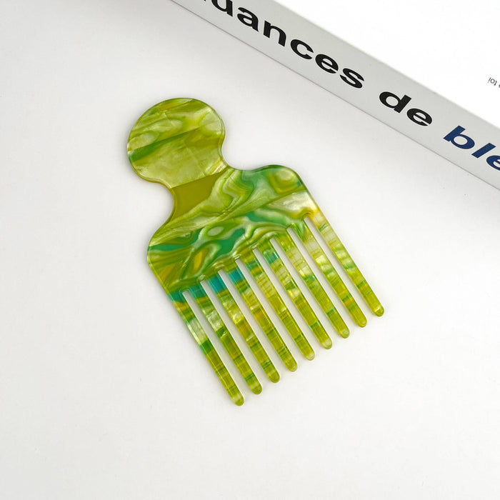 Classic Colored Acetate Comb: Light Coffee Blue