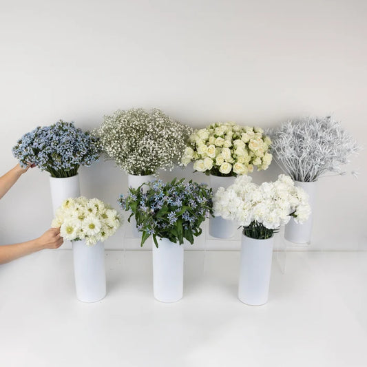 Ice Blue Bouquet Bar Flower Kit Close Up - Image
