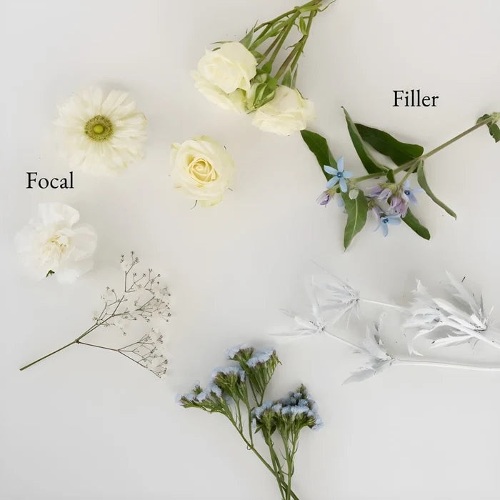 Cool Blue Bouquet Bar Flower Kit Vase - Image