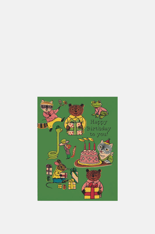 Red Cap Cards Critter Wishes Greeting Card.