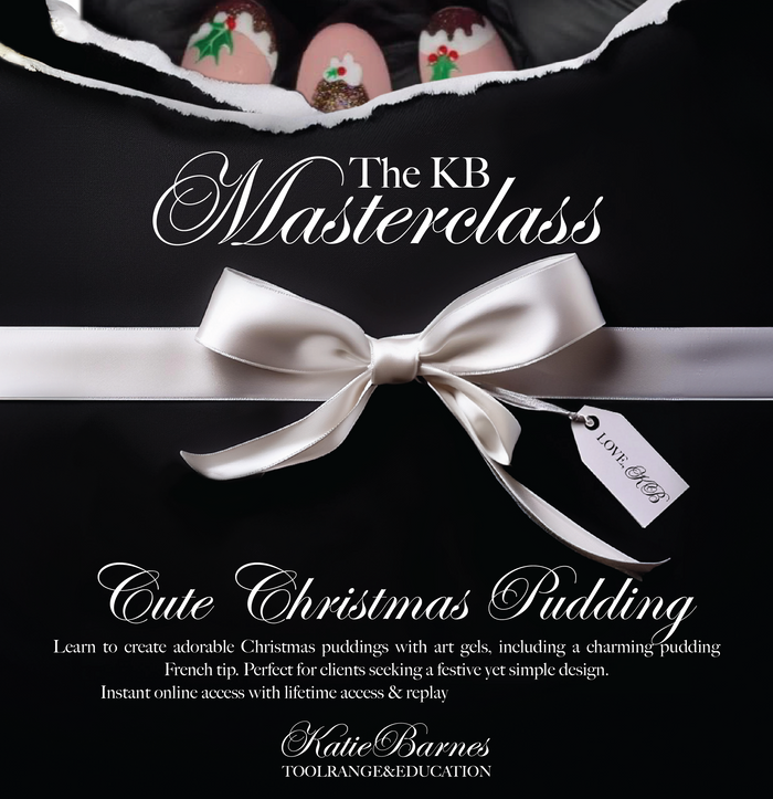 Cute Christmas Pudding Nail Art