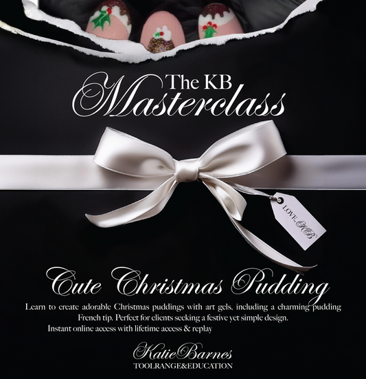 Cute Christmas Pudding Nail Art