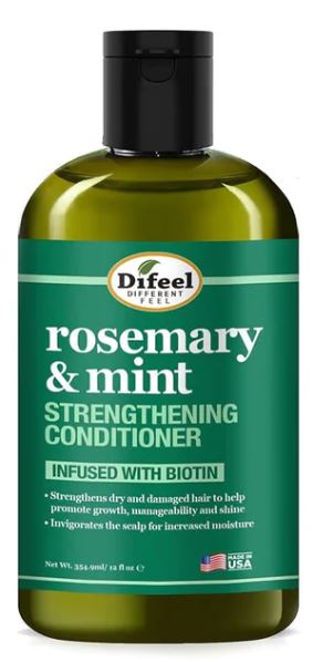 Difeel Rosemary and Mint Hair Strengthening Conditioner with Biotin 12 oz. - Palms Fashion Inc.