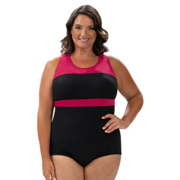 Dolfin Women's Color Block Conservative Lap Suit