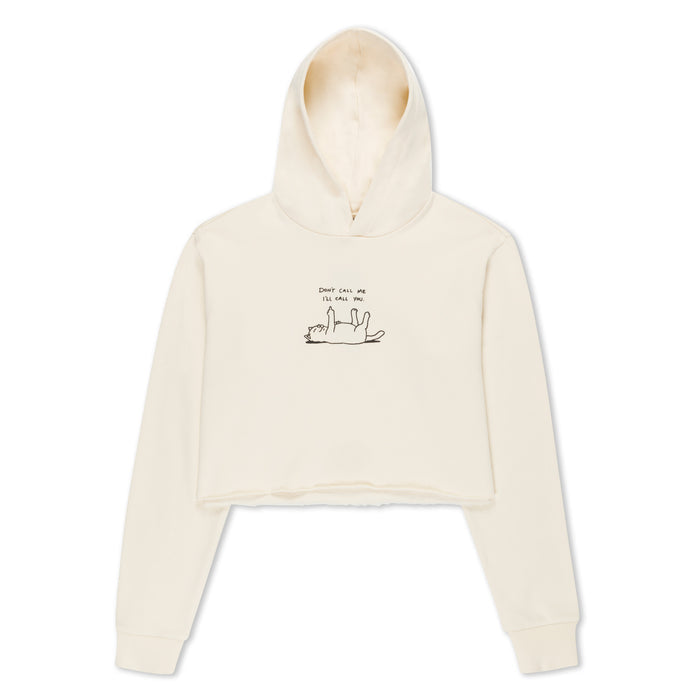 385430 Don't Call Me Cropped Hoodie (Natural)