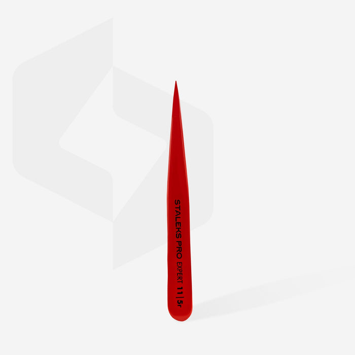Eyebrow tweezers EXPERT 11 TYPE 5 (point)-Tweezers-STALEKS PRO-Black-Gel Essentialz