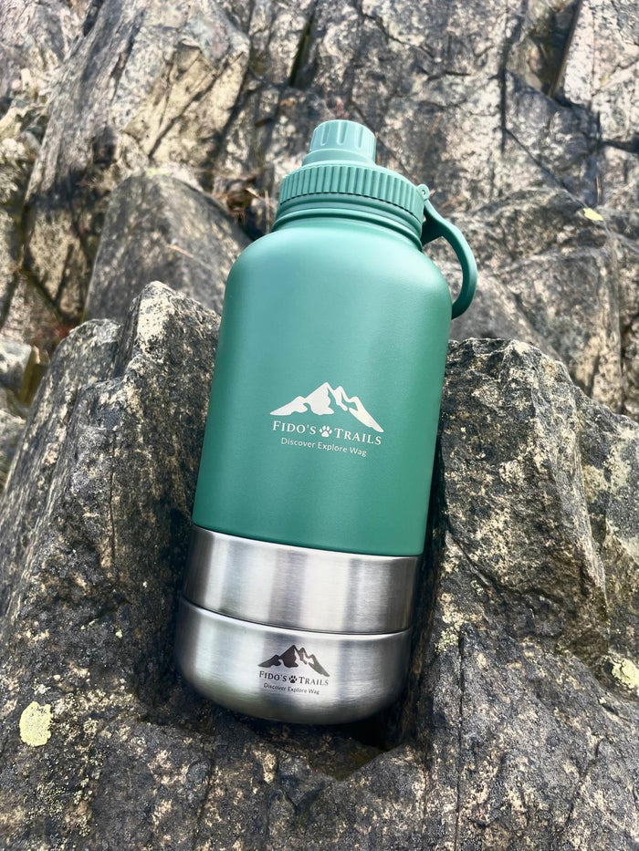 Fido's Trails 3-in-1 Water Bottle 1 Litre For Dogs & Owners
