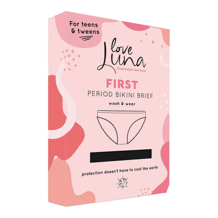 Box of Love Luna period underwear on a white background.