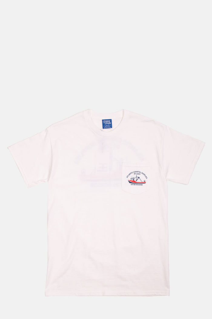 Atlantic Coastal Supplies Fishing Boat Tee Short Sleeve White.