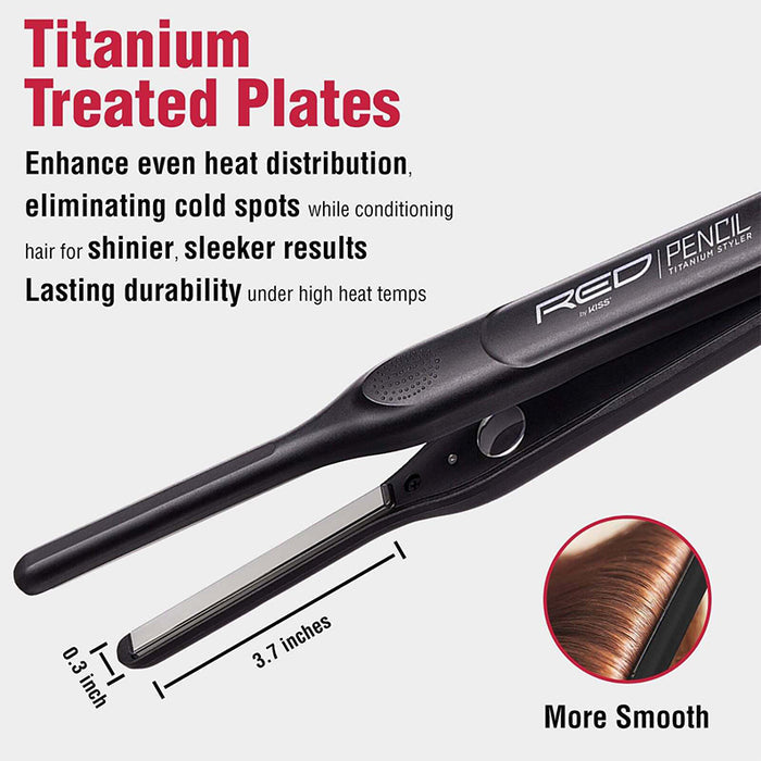 #Fits030 Titanium Styler Pencil Flat Iron 3/10"