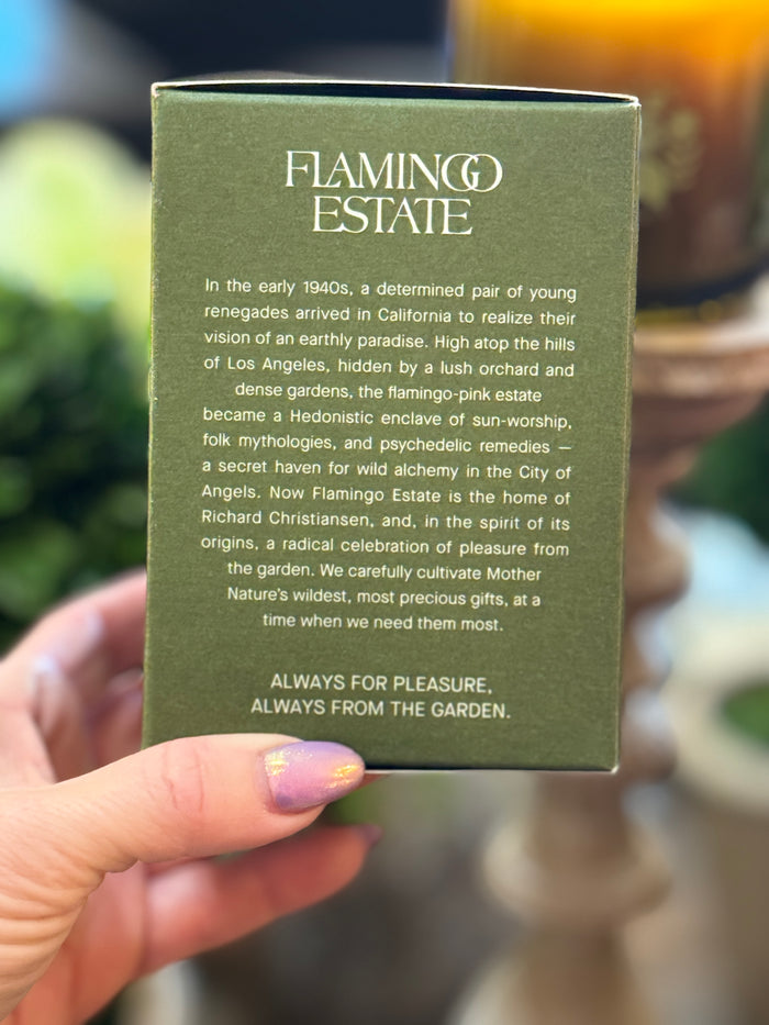 Flamingo Estate rosemary candle, botanical herbal candle, rosemary scented candle, creative clarity home fragrance, Mediterranean herb candle, mental stimulant candle, ancient ritual inspired candle, luxury rosemary candle, Flamingo Estate botanical scent, rosemary cypress fragrance