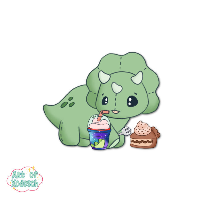 Freddy the dinosaur sticker