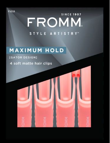 Fromm Soft Matte Gator Clips 4-Pack - Pink # F5018 - Palms Fashion Inc.