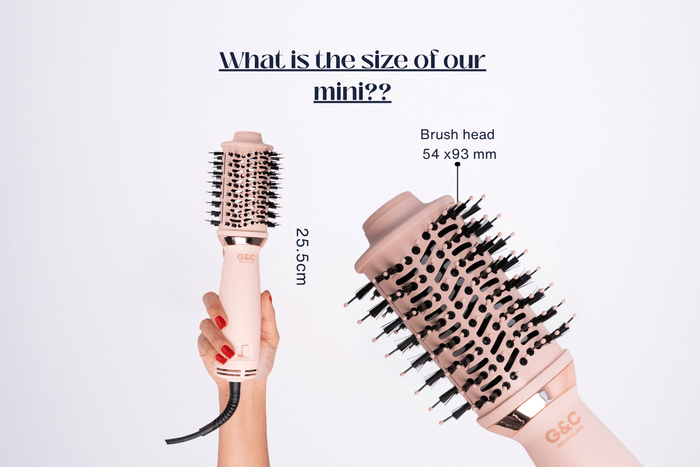 Mini Blowout Brush Dual Voltage Travel small Dryer Brush G&Ch – professional hair tool by Gold Class G&C