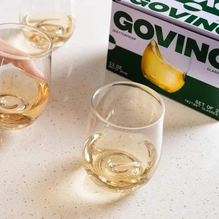 GOVINO 12oz White Wine Glasses – Shatterproof 2-Pack