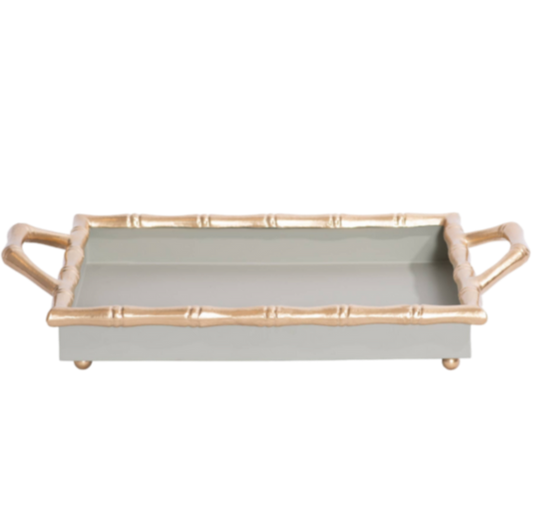 taupe table tray, decorative serving tray, 10x14 taupe tray, Gracie Chang Mai tray, neutral home décor tray, stylish tabletop organizer, seasonal display tray, dining and decor tray, Jaye tray style, elegant utility tray