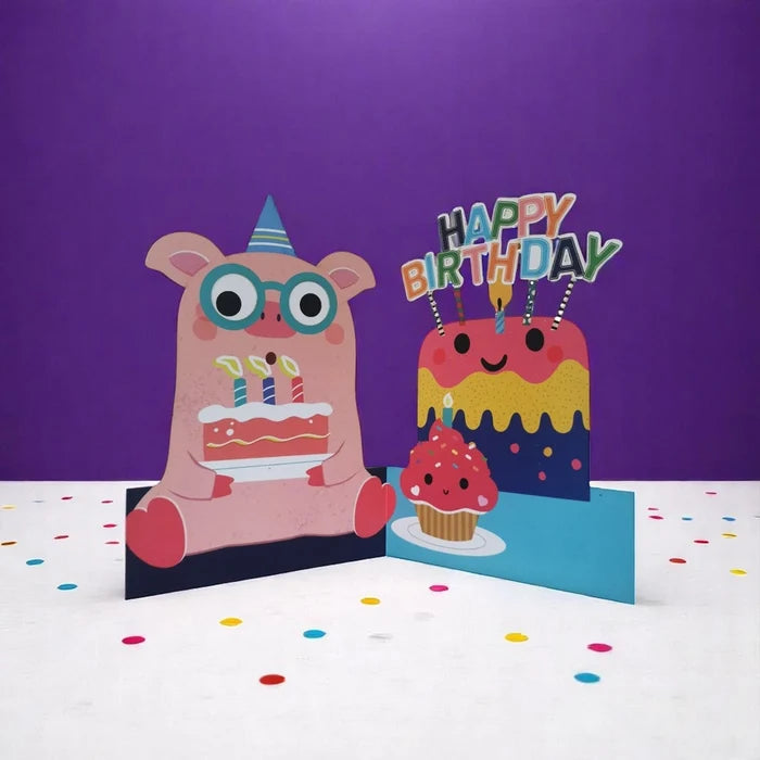Alljoy Design - Greeting Card - Pig - Full Look