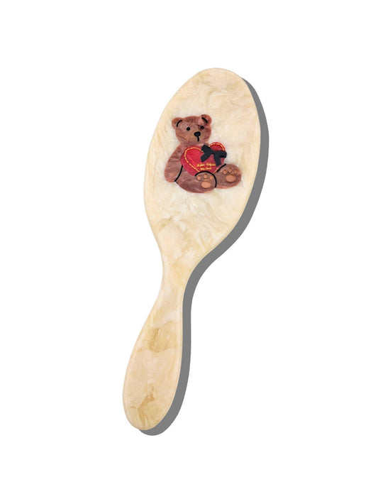 Hand-Painted Love Teddy Amazing Hair Day Brush | Eco-Friendly