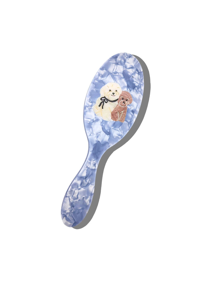 Hand-Painted Puppy Friends Amazing Hair Day Brush | Eco-Friendly