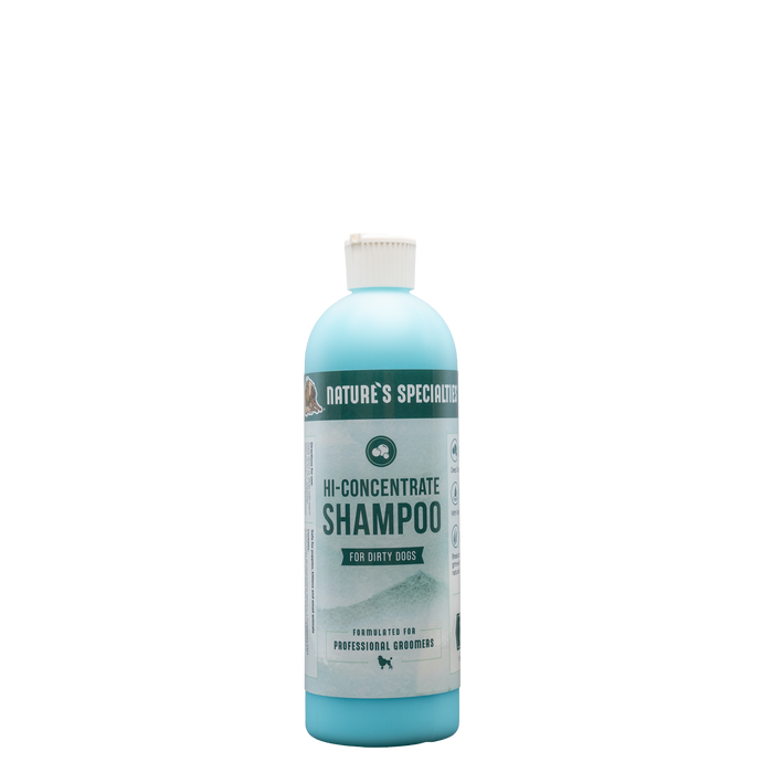 16 oz bottle of Nature's Specialties High Concentrate Shampoo for dirty pets.