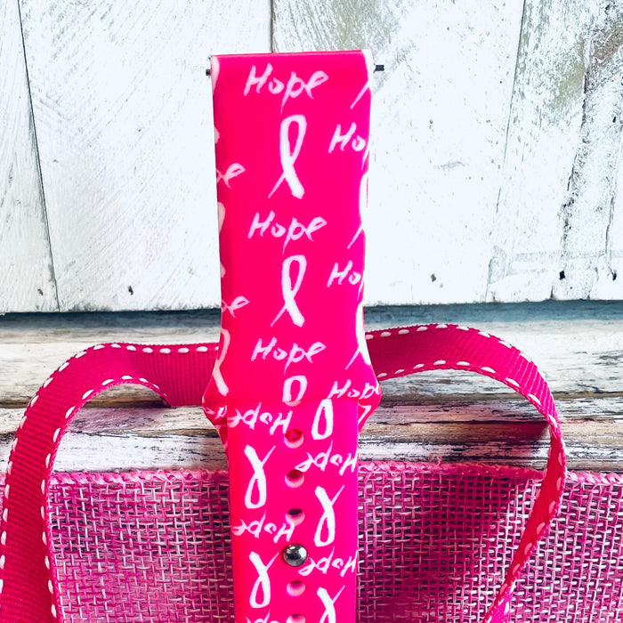 Hope Print Silicone Band For Fitbit Versa 1/2 — Silicone band for Fitbit Versa 1/2/Lite — Hope Print — breathable, washable replacement strap with a secure, sweat-ready fit.