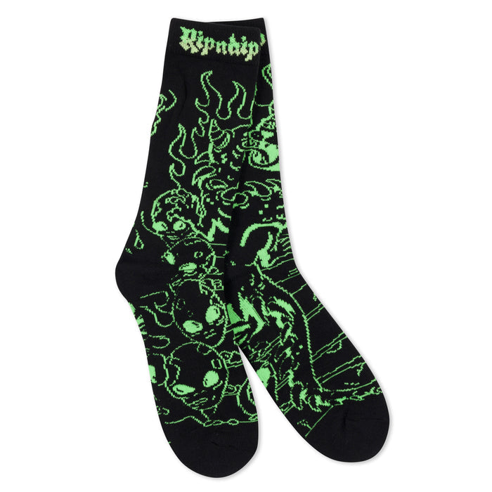 RIPNDIP Horntail Socks (Black)