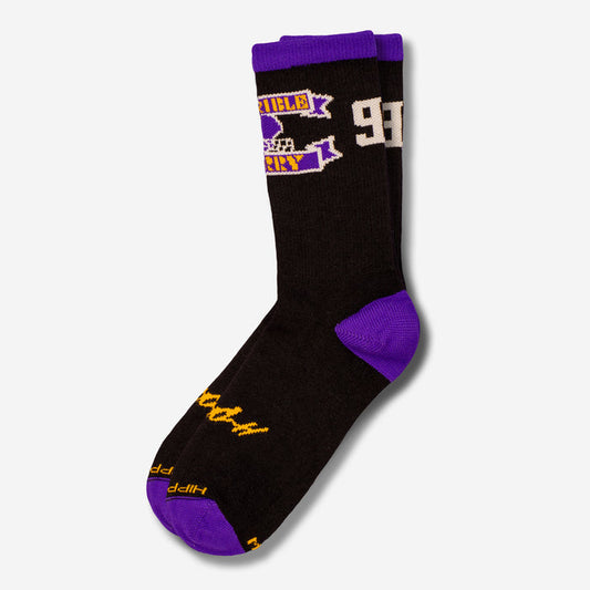 Retro cotton crew socks - minnesota vikings horrible harry design