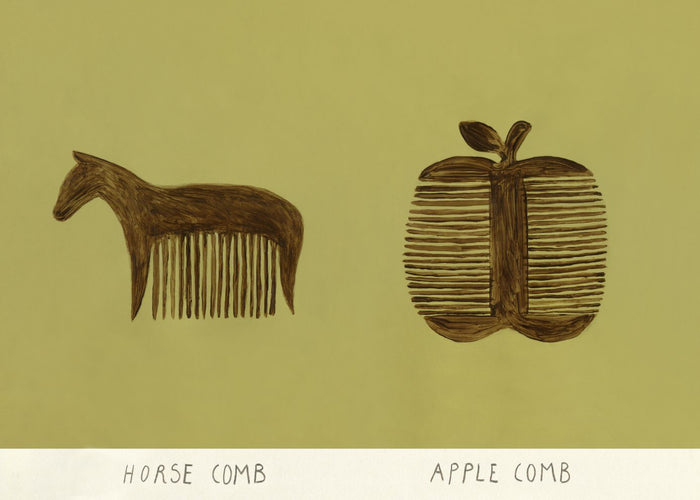 Horse and Apple Comb by Isabelle Vandeplassche