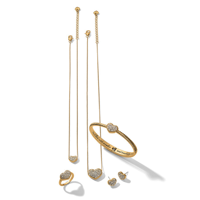 Illumina Celeste Heart Gold Post Earrings