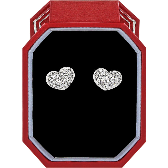 Illumina Celeste Heart Post silver Earrings Gift Box