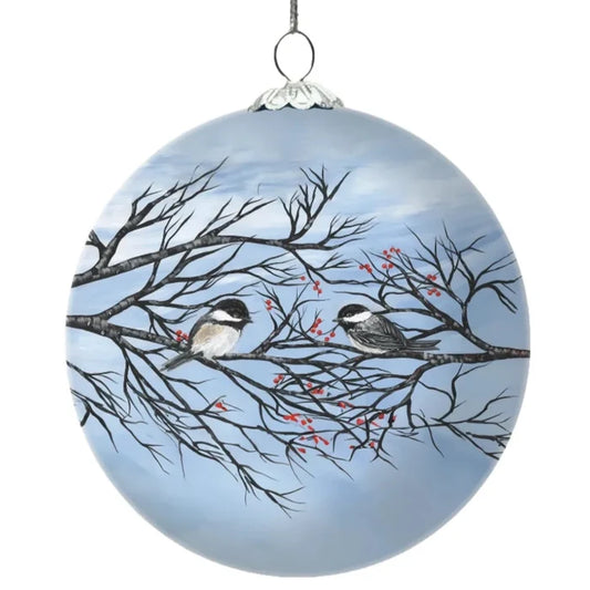INDIGENOUS Ornament | Chickadees by artist Carla Joseph, Metis, Cree