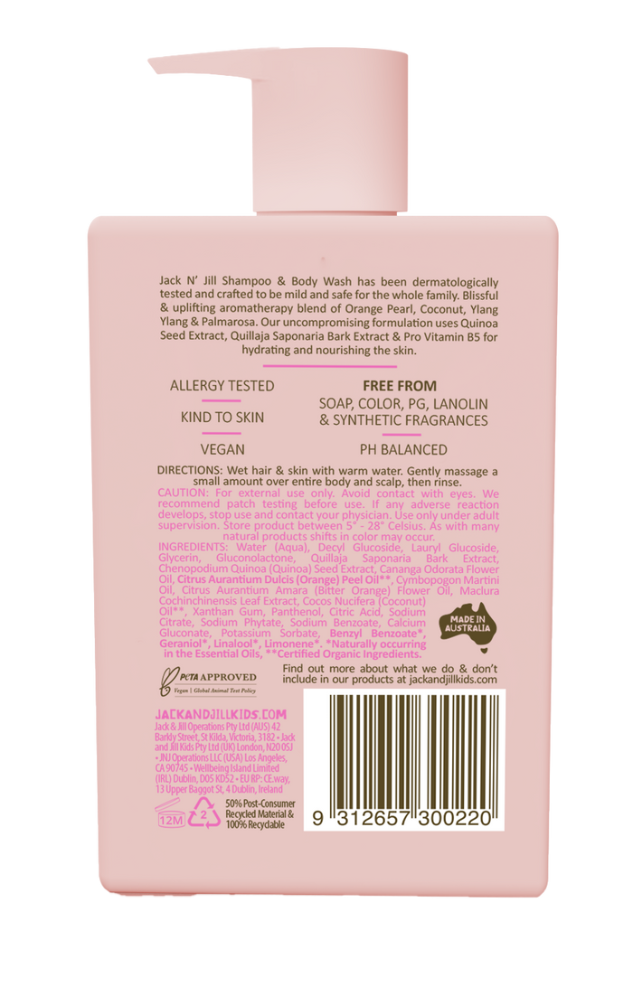Jack N' Jill Shampoo & Body Wash - Natural 300mL