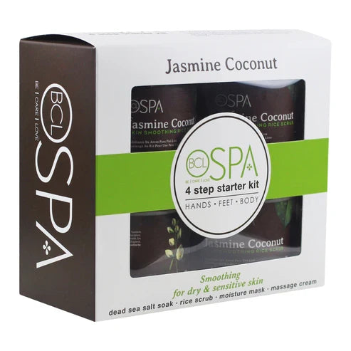 Jasmine and Coconut Hydrating Spa Set – 4-Step Starter Kit (16oz jars)-BCL Spa-Gel Essentialz
