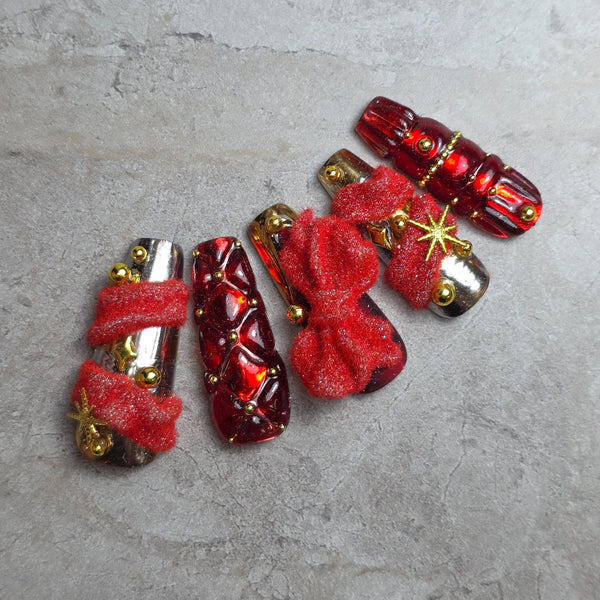 K - Pushu Pushu FLUFFY - Red Glitter 08-Kokoist-Gel Essentialz