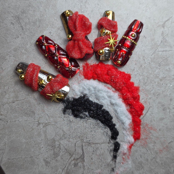 K - Pushu Pushu FLUFFY - Red Glitter 08-Kokoist-Gel Essentialz