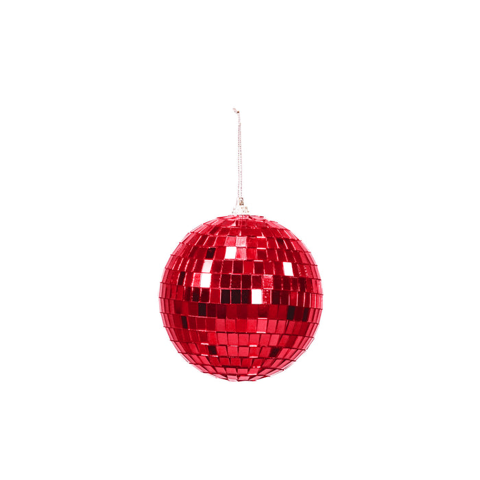 Kerstversiering -  Kersthanger - Discobal - Foam - Rood - 10x10x10cm
