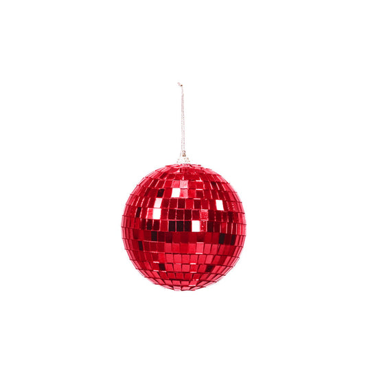 Kerstversiering -  Kersthanger - Discobal - Foam - Rood - 8x8x8cm