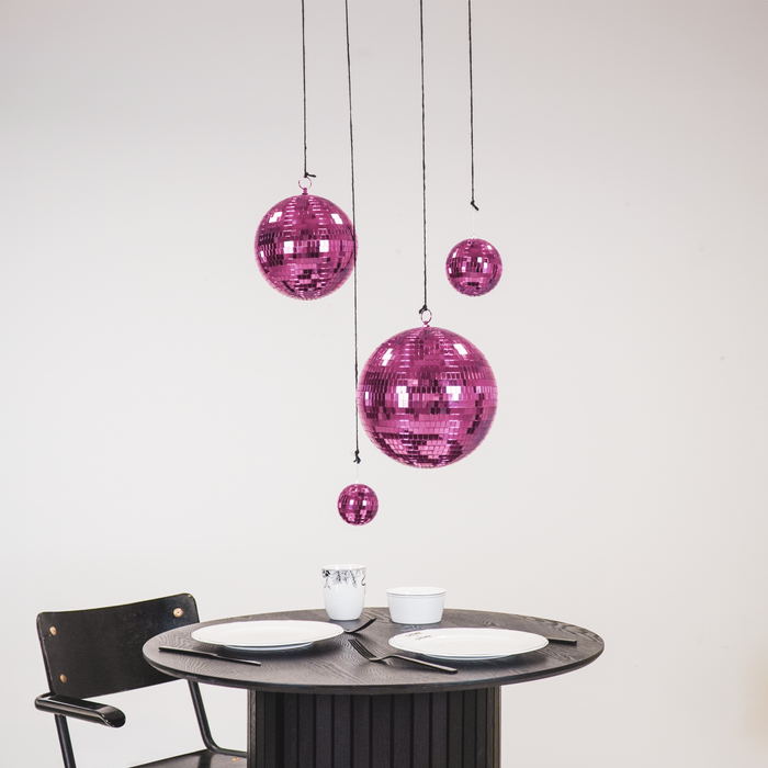 Kerstversiering -  Kersthanger - Discobal - Foam - Roze - 20x20x20cm