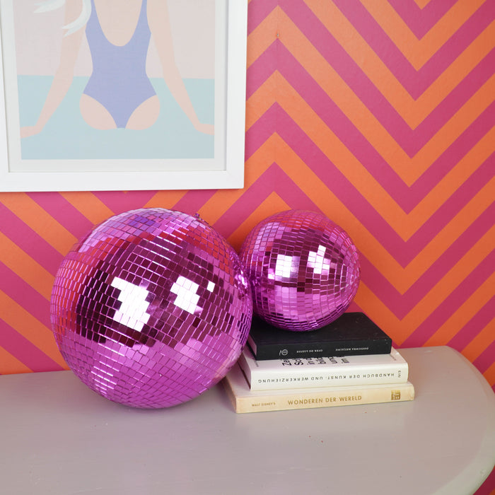 Kerstversiering -  Kersthanger - Discobal - Foam - Roze - 20x20x20cm