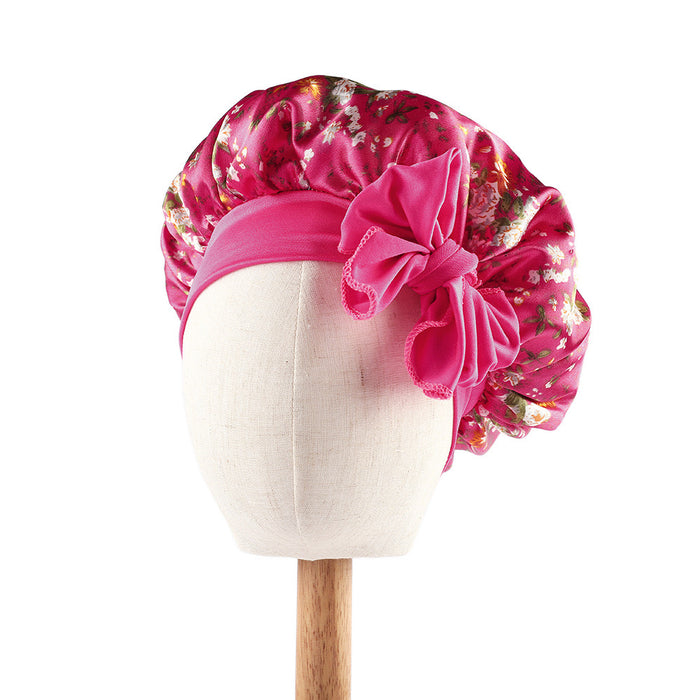 Lady Royal Satin Baby Bonnet with Bowknot Tie