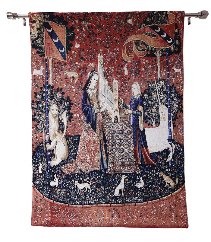 Lady & Unicorn Sense of Hearing - Wall Hanging in 2 sizes