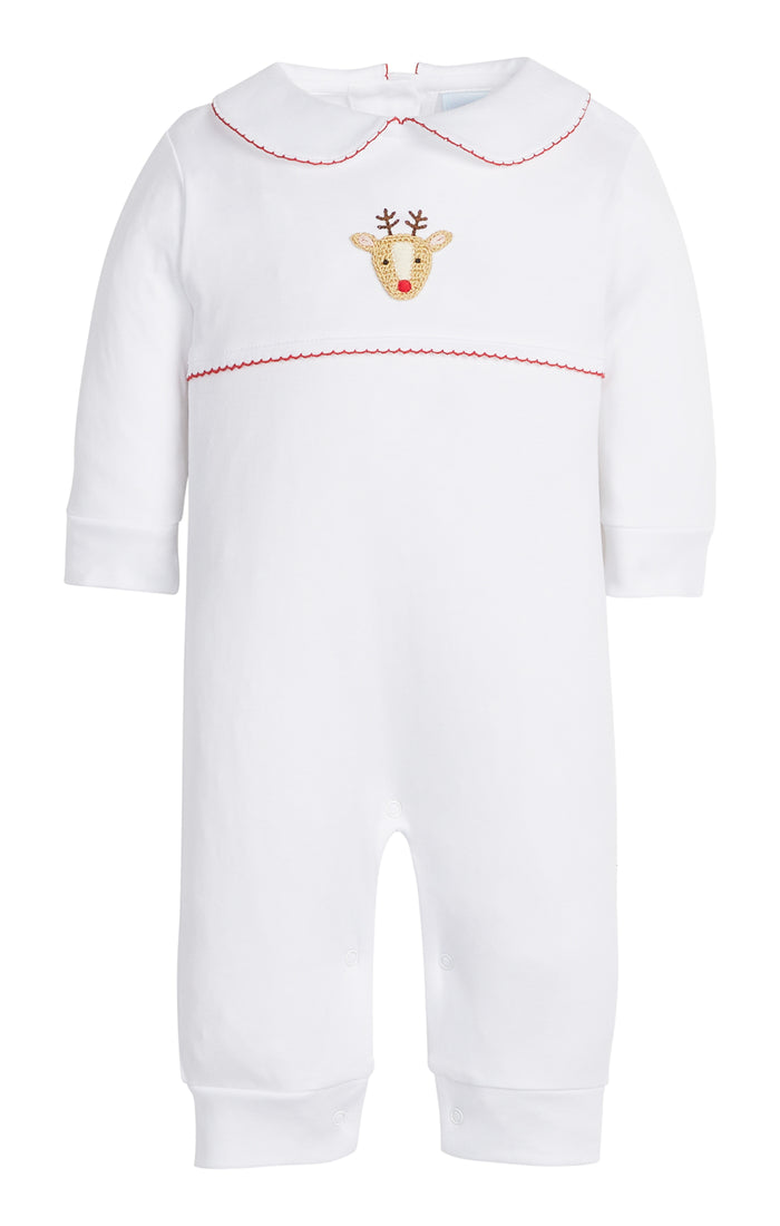 LE Reindeer Crochet Playsuit