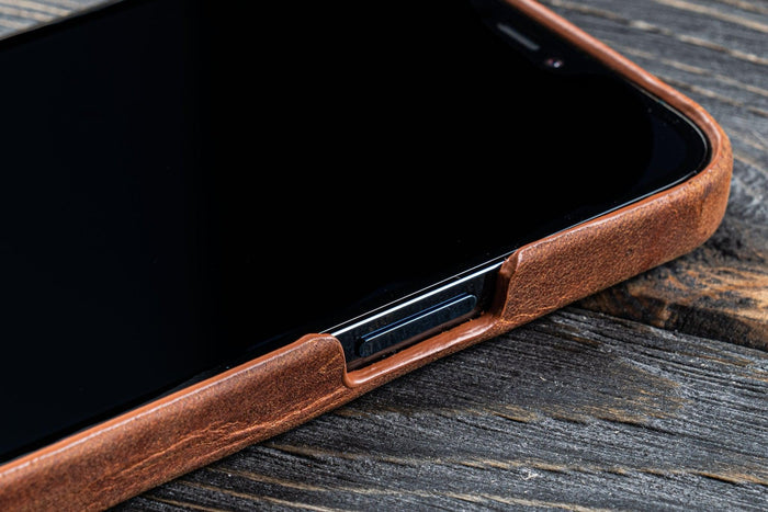 Leather iPhone 13 Mini (5.4") Hard Back Cover
